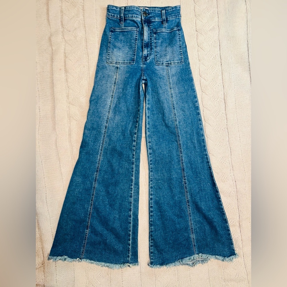 MUMU Women's Blue Flared Jeans